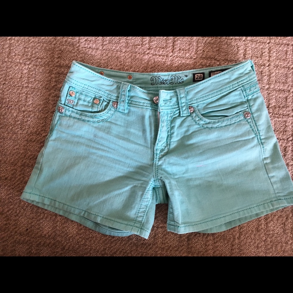 Bright Blue Miss Me Shorts!